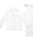 Women's - Collagen Long Pajama Sets - Solid w/ Piping - Beauty Fiber™