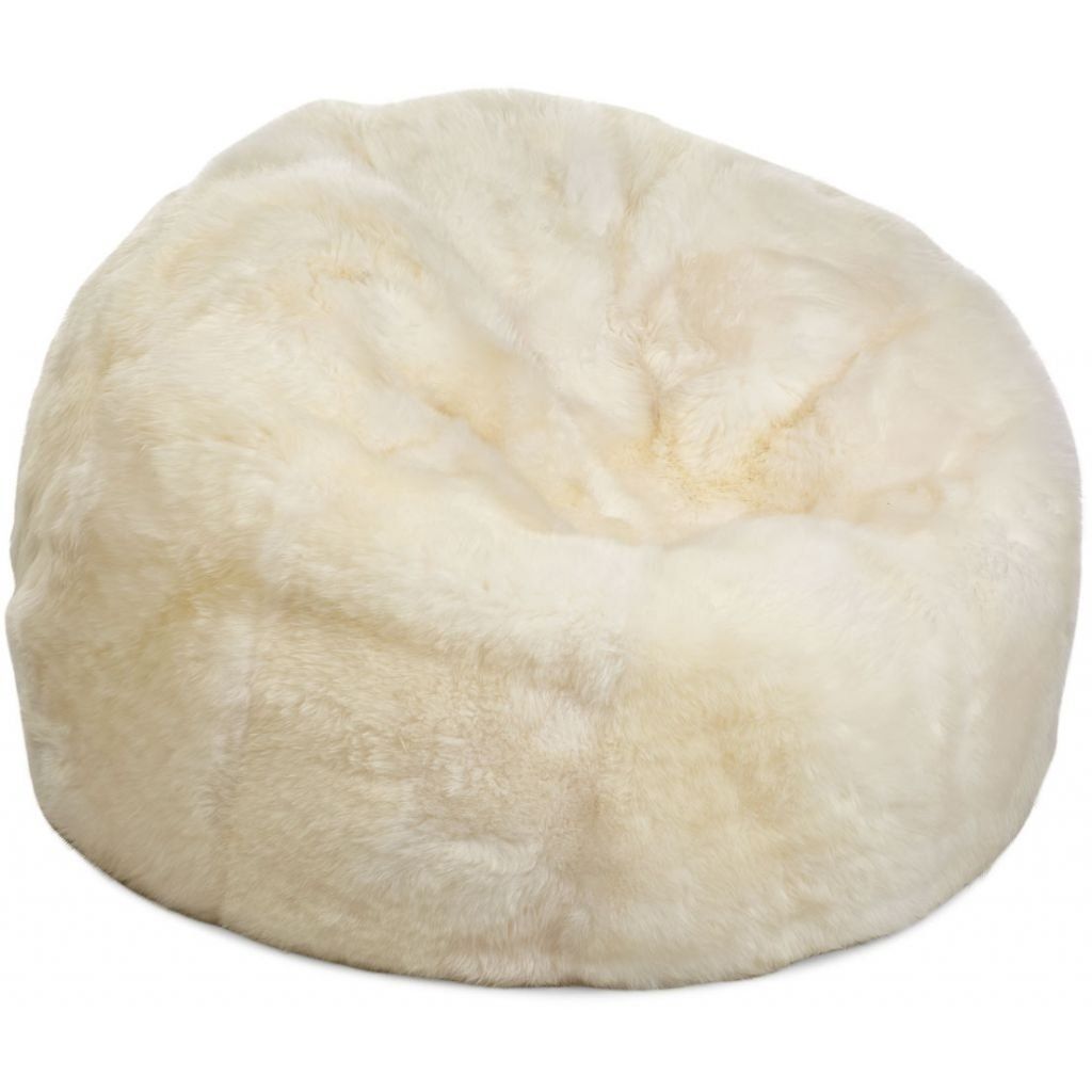 NC | Interior Bean Bag | New Zealand Sheepskin | LW | 36 x 36 inch | 92 x 93 cm