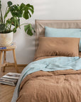 Latte linen sheet set (4 pcs)