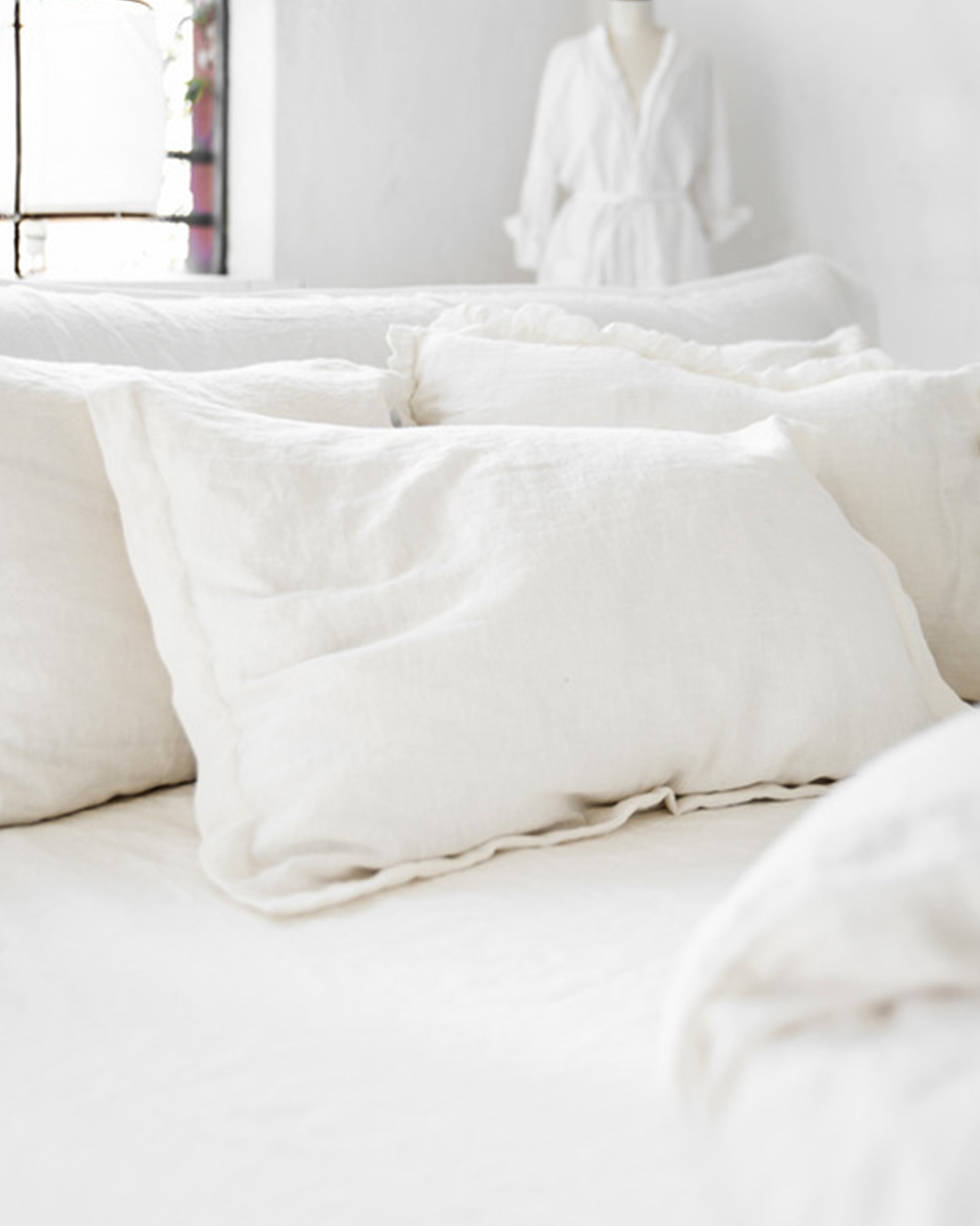Linen pillow sham