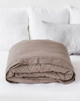Mocha linen duvet cover