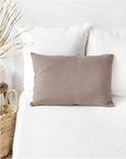 Mocha linen pillowcase