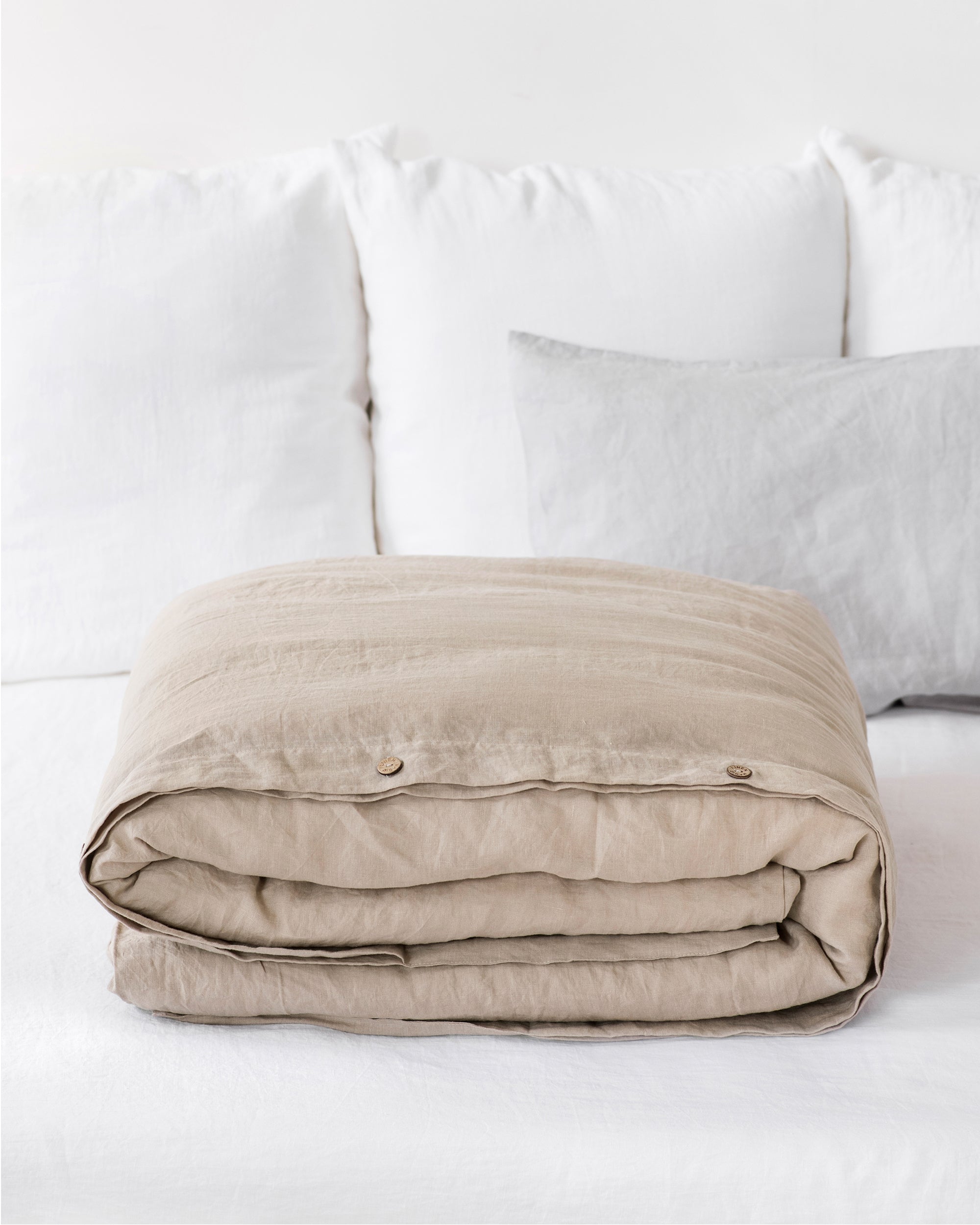 Natural linen duvet cover