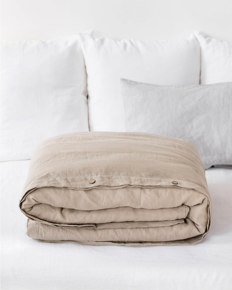 Natural linen duvet cover