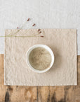 Natural linen placemat set of 2