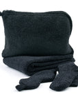 Travel Blanket / Socks / Eye Mask Set - Fleck