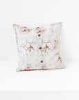 Pillow cover with buttons in Pastel peonies print