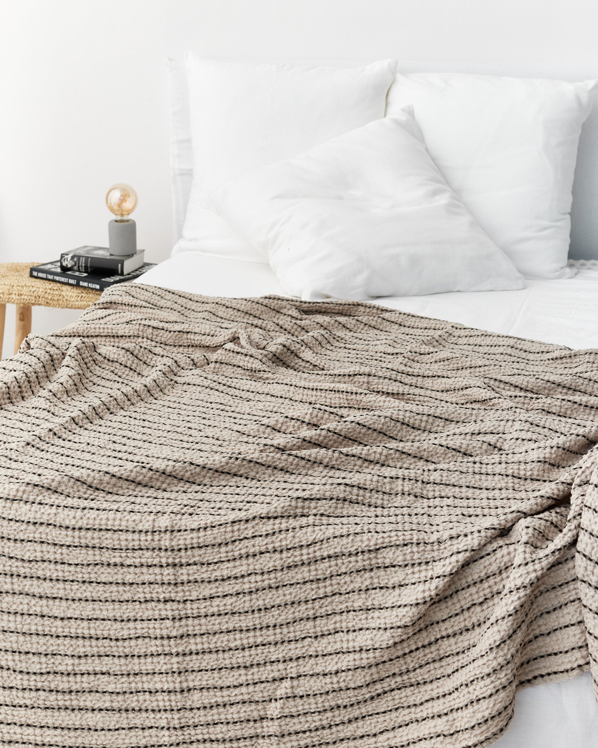 Thin Striped waffle blanket