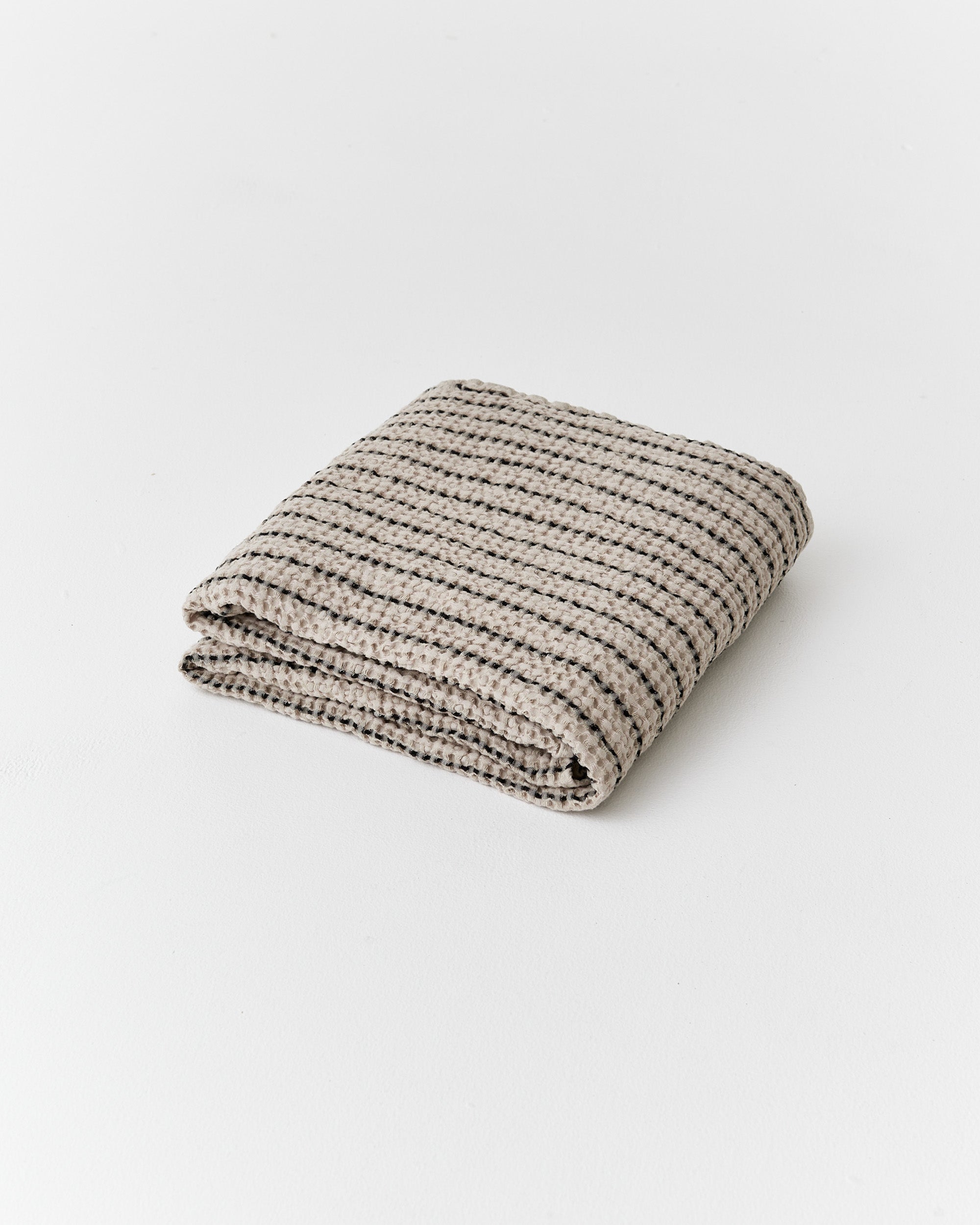 Thin Striped waffle throw blanket