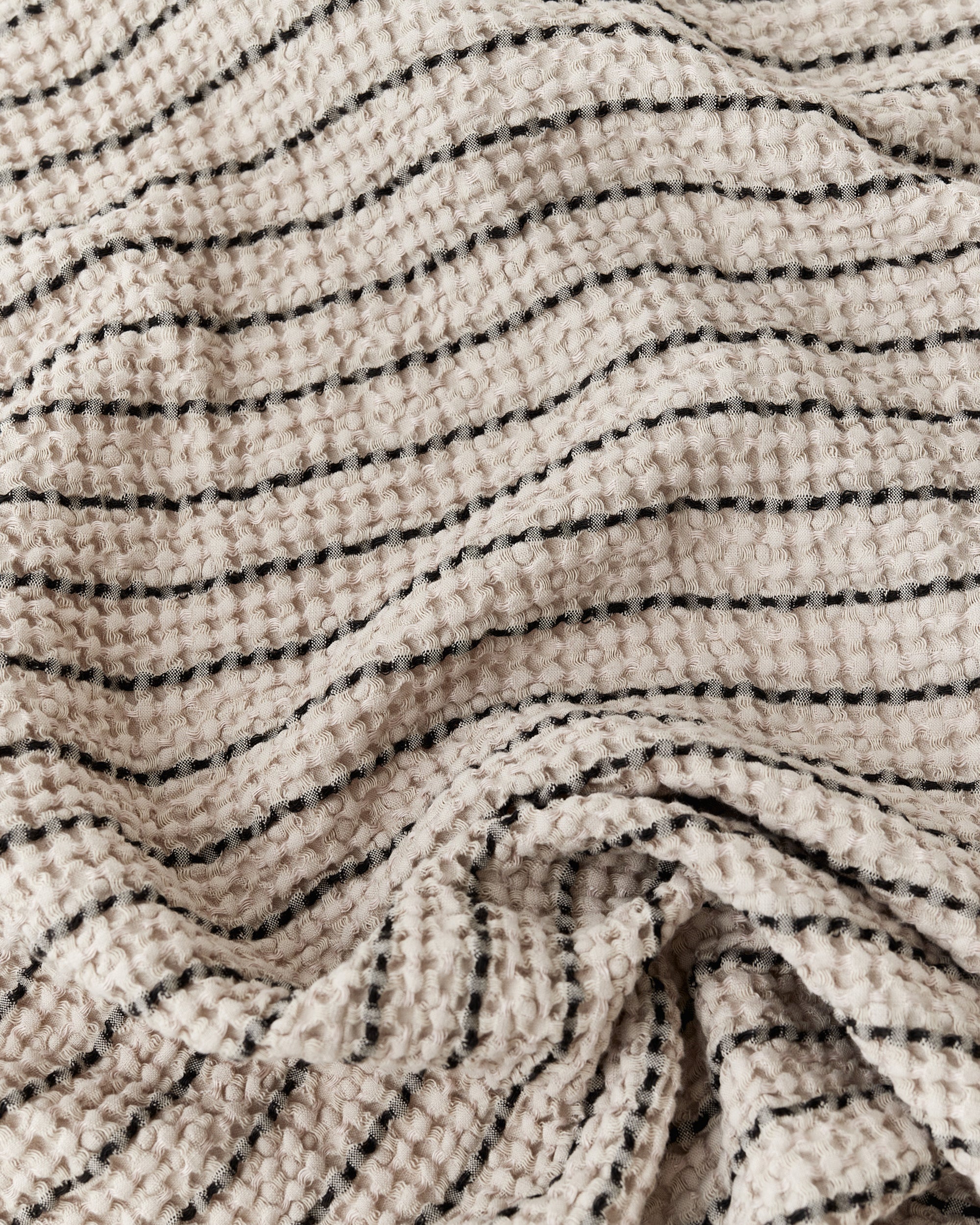 Thin Striped waffle throw blanket