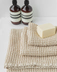 Vanilla waffle towel set (3 pcs)