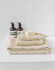 Vanilla waffle towel set (3 pcs)