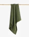 Waffle Bath Towel in Forest green