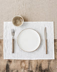 White linen placemat set of 2