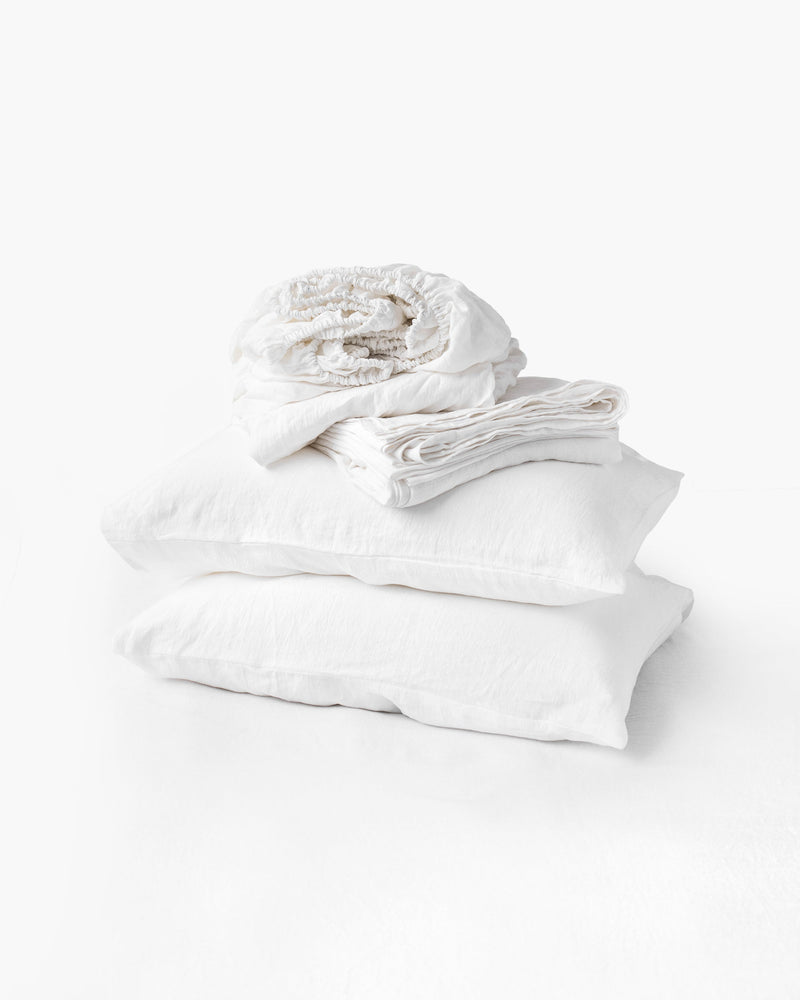 White linen sheet set (4 pcs)