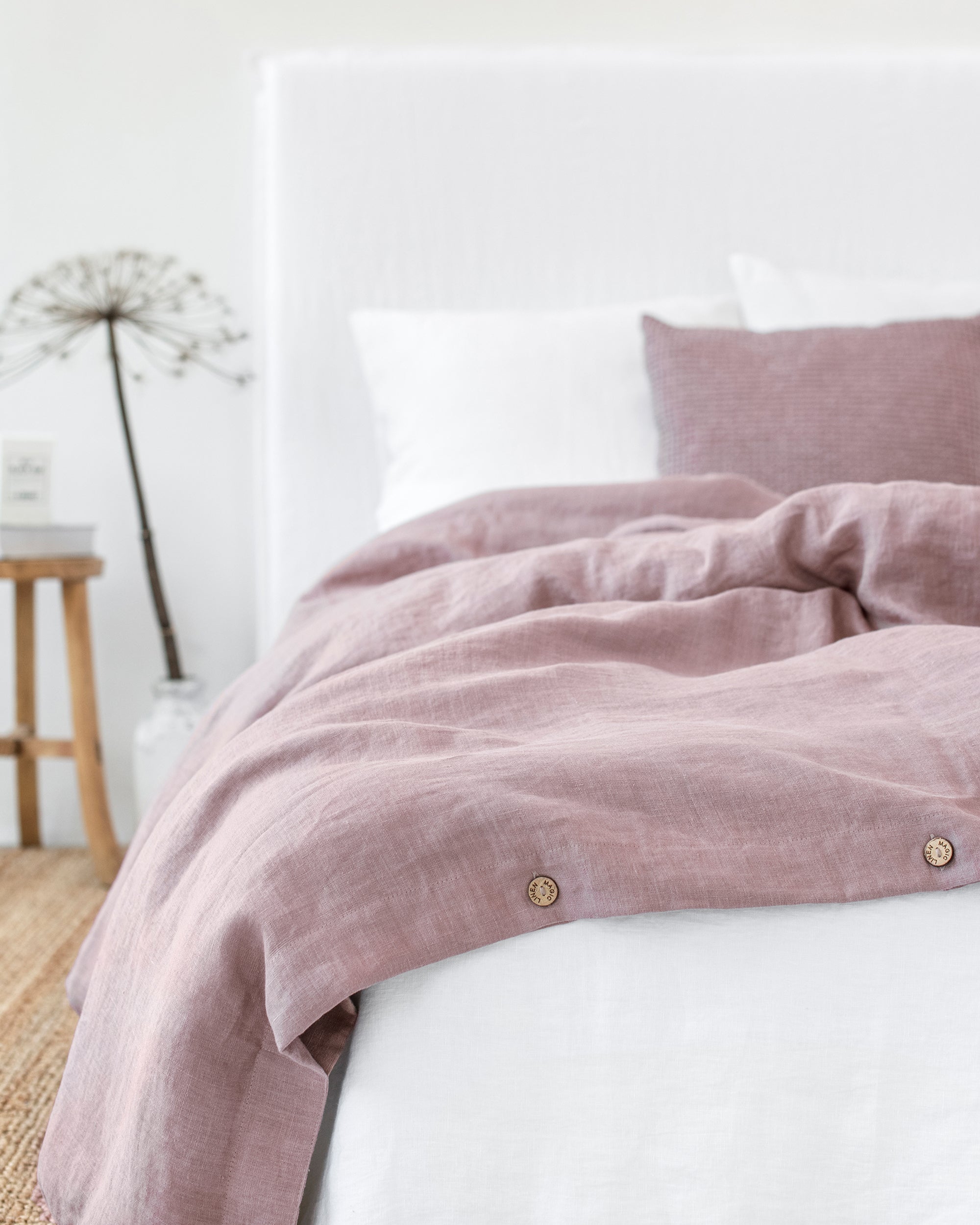 Woodrose linen duvet cover