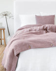 Woodrose linen duvet cover set (3 pcs)