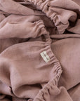 Woodrose linen fitted sheet