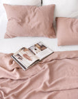 Woodrose linen flat sheet
