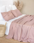 Woodrose linen pillowcase
